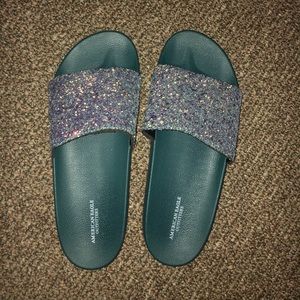 American Eagle Sparkly Slides